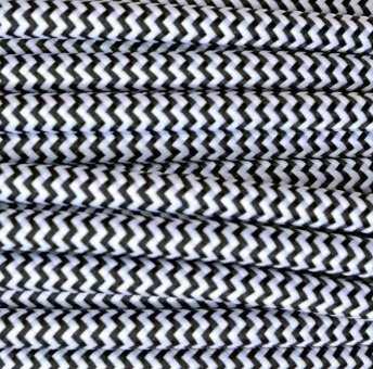 Cable textil decorativo a metros homologado color negro bicolor