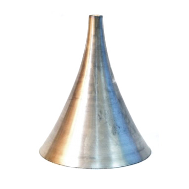 Pantalla campana de aluminio 165mm diámetro x 200mm alto