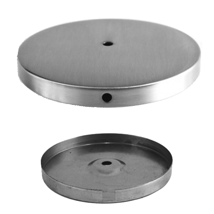 Pie para lámpara metal acero mate de 250mm diámetro