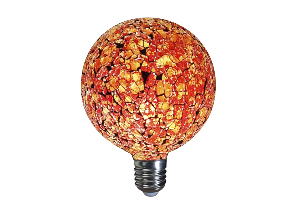 Lámpara decorativa E27 fabricada en silicona tiffany naranja
