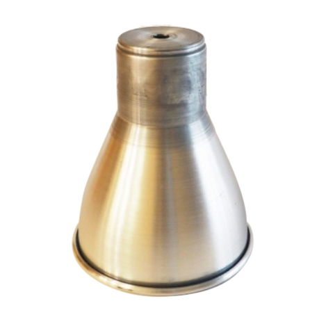 Pantalla campana de aluminio 125mm diámetro x 150mm alto
