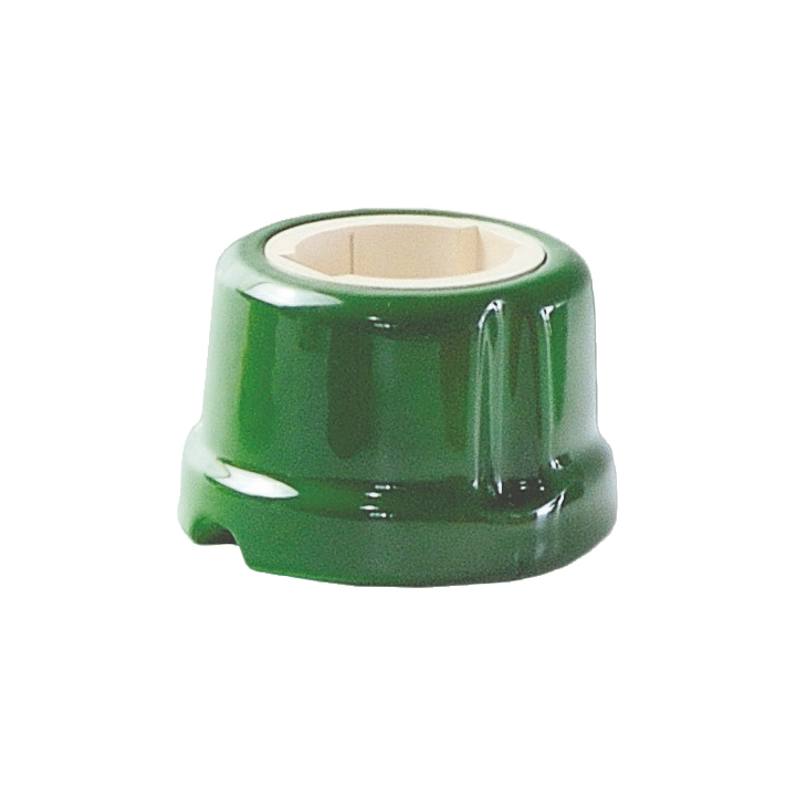 Base enchufe porcelana verde