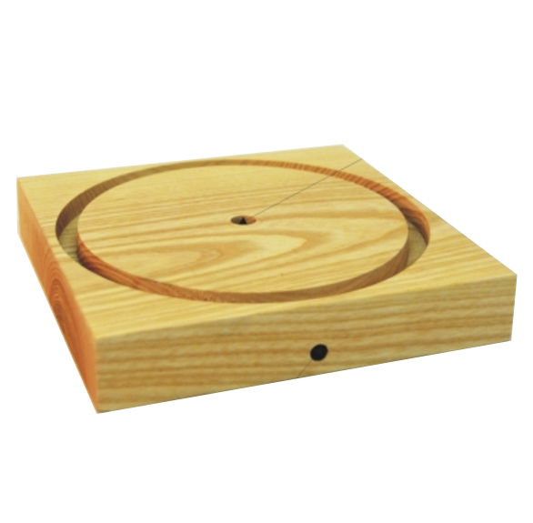 Base madera natural 130mmx130mm cuadrada para lámparas ref. 283230