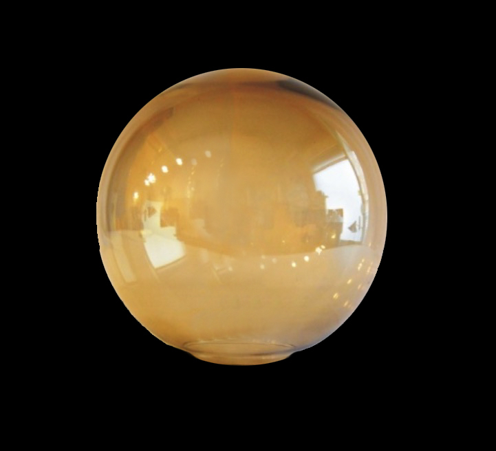 Bola globo de cristal ahumada sin cuello 120mm diámetro