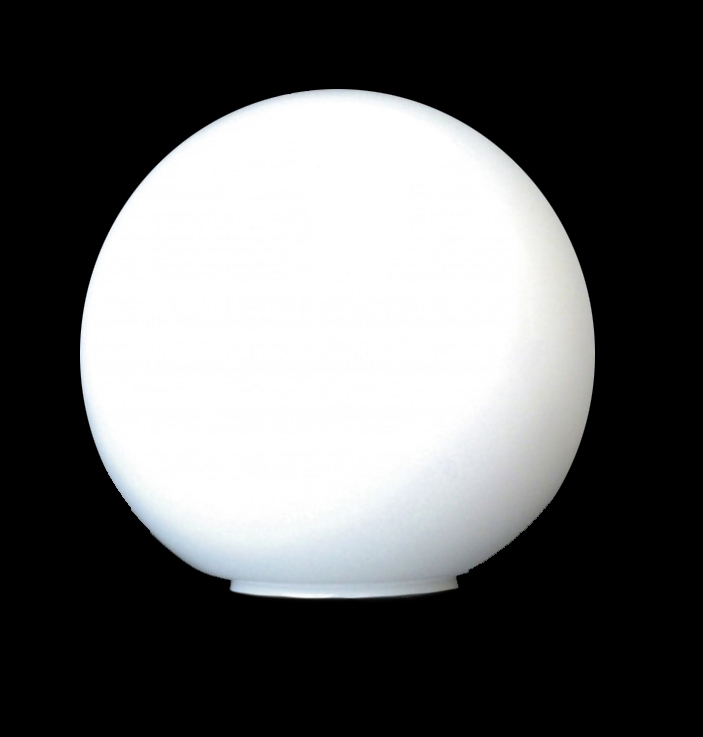 Bola globo de cristal blanco mate sin cuello 140mm diámetro