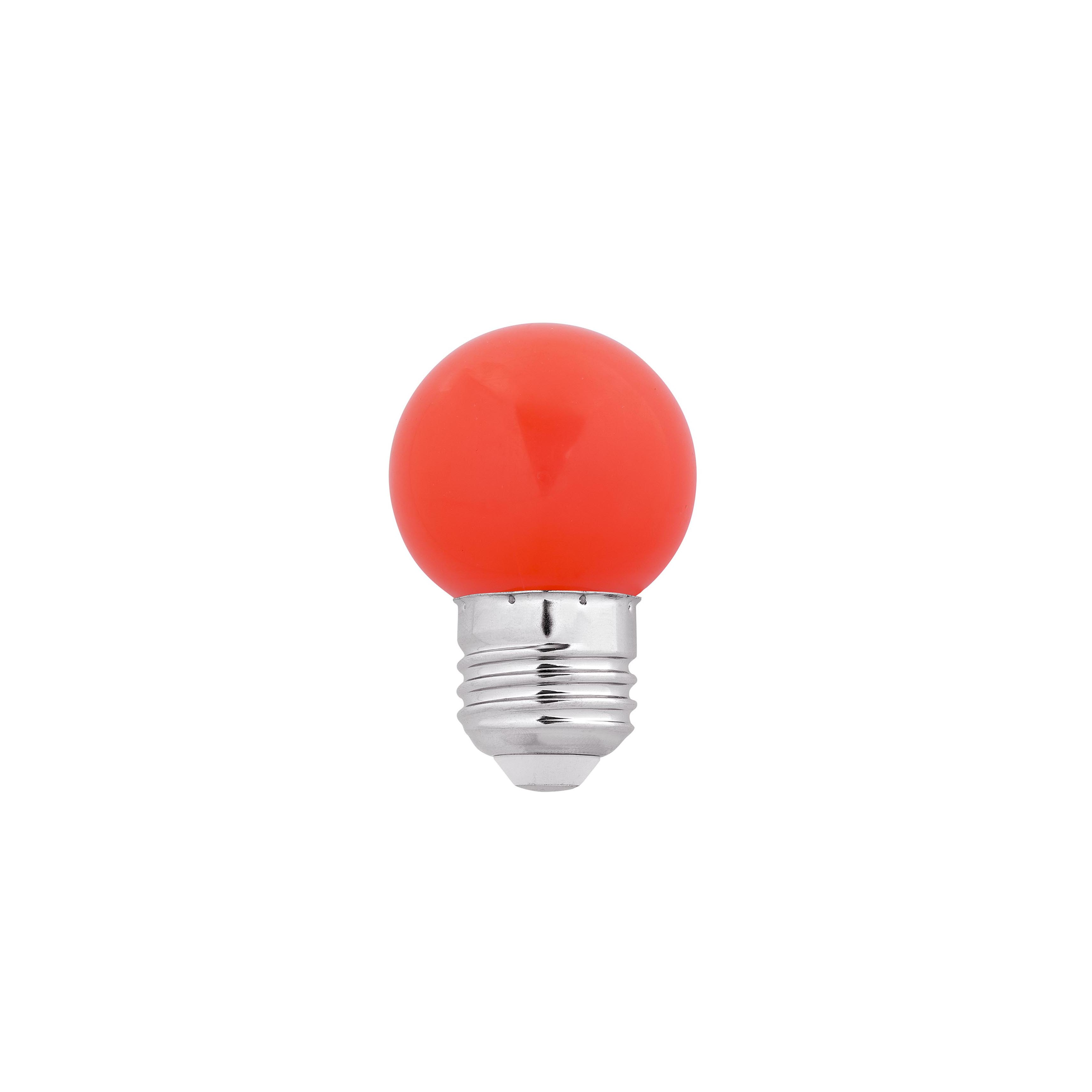 Bombilla LED esférica roja para guirnalda 1,5W rosca E27
