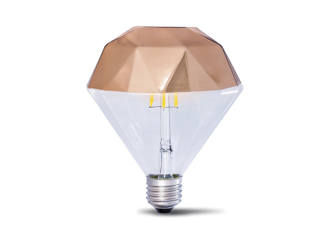 Bombilla LED prisma con cúpula color cobre 10W 2700K ref. 282110
