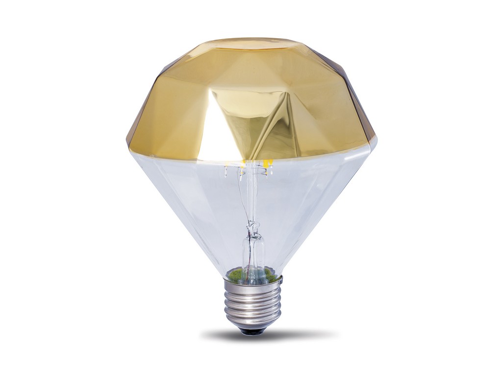 Bombilla LED prisma con cúpula color dorado 10W 2700K ref. 282111