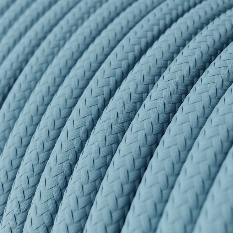 Cable decorativo textil a metros homologado azul cielo ref. 100076