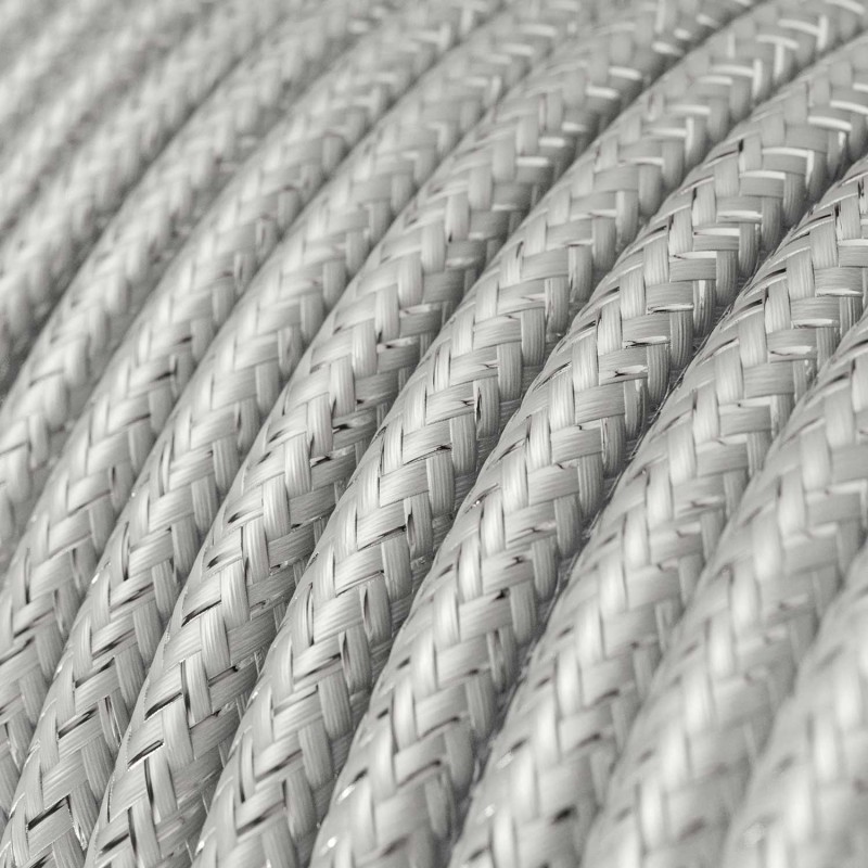 Cable decorativo textil a metros homologado gris glitter ref. 285046
