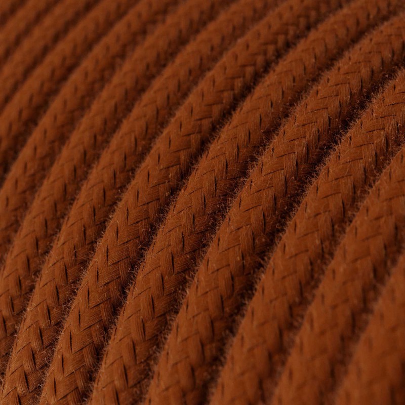 Cable decorativo textil a metros homologado marrón bosque ref. 290020