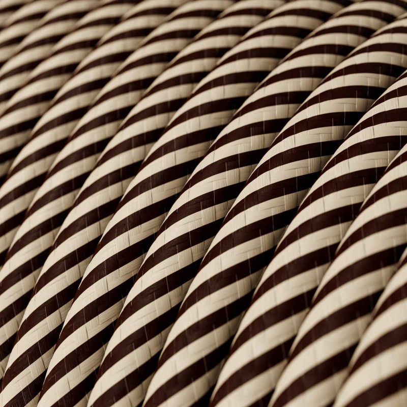 Cable decorativo textil a metros homologado marrón desierto ref. 299234