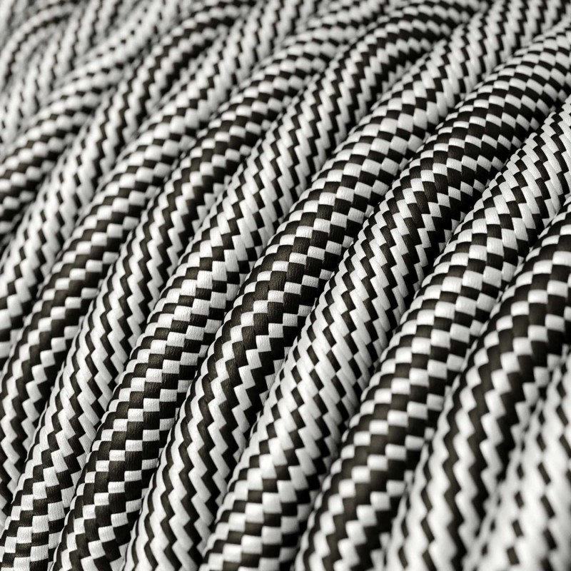 Cable decorativo textil a metros homologado negro laberinto ref. 299242