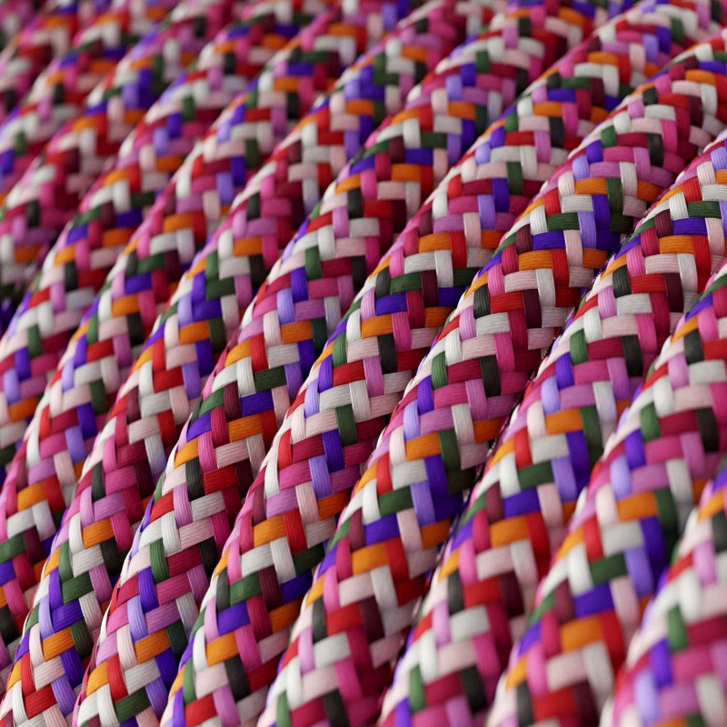 Cable decorativo textil a metros homologado pixel pink ref. 283252