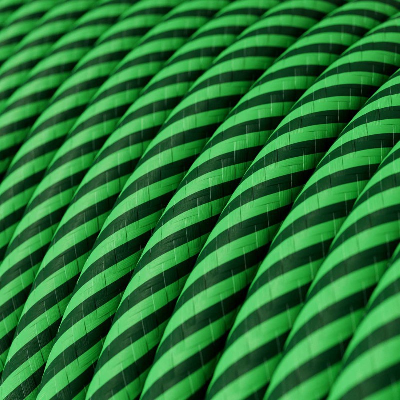Cable decorativo textil a metros homologado verde jungla ref. 299231
