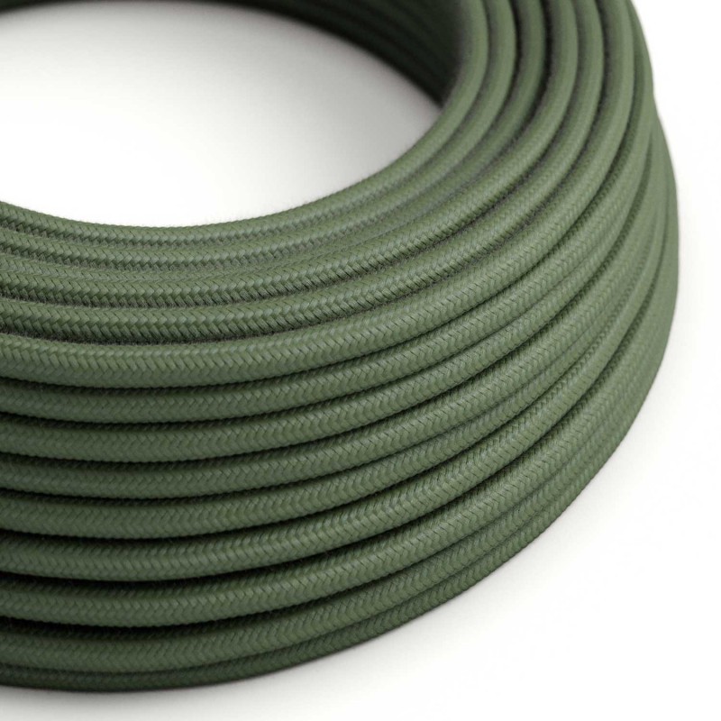 Cable decorativo textil a metros homologado verde oscuro ref. 290019