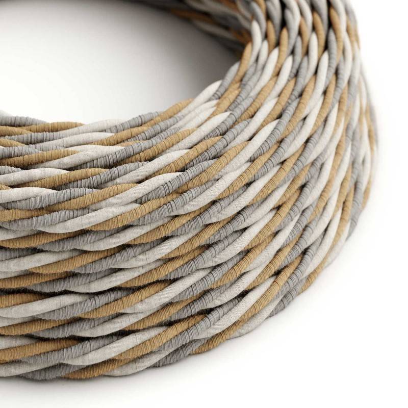 Cable decorativo textil trenzado acabado seda egipcio ref. 290056