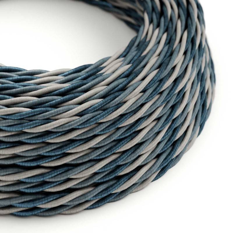 Cable decorativo textil trenzado acabado seda océano ref. 290060
