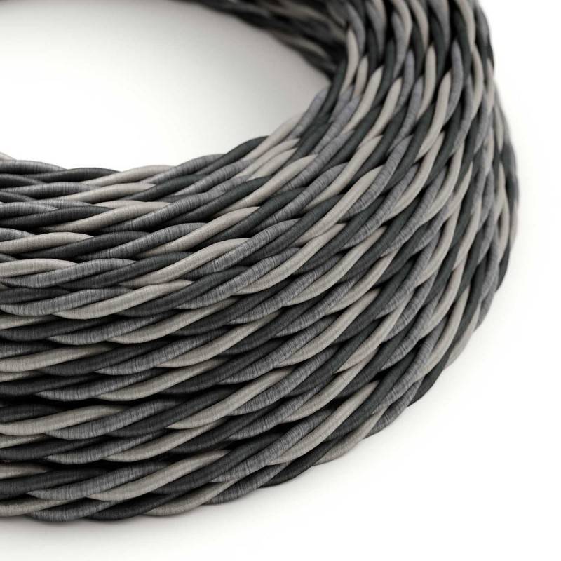 Cable decorativo textil trenzado acabado seda tricolor ref. 290059
