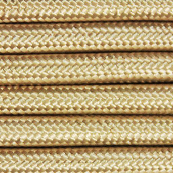 Cable textil decorativo a metros homologado de color dorado