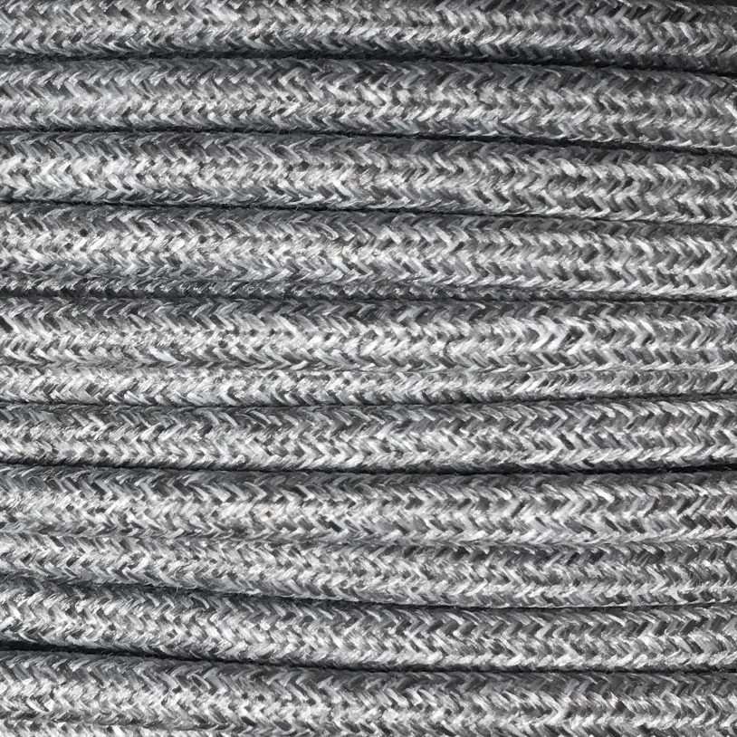Cable textil decorativo a metros homologado color lona gris