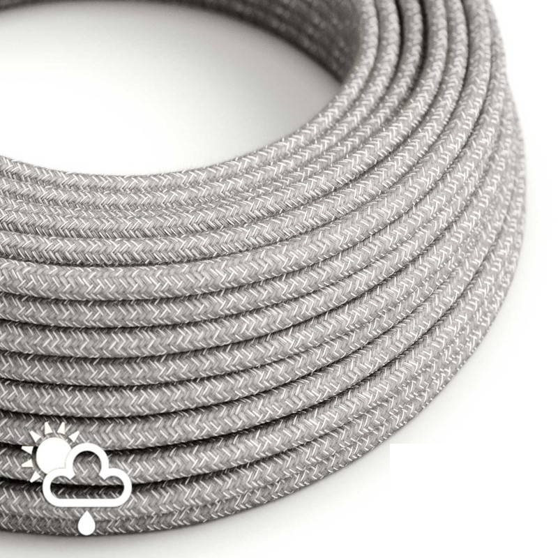 Cable textil decorativo para exteriores color gris natural ref. 290029
