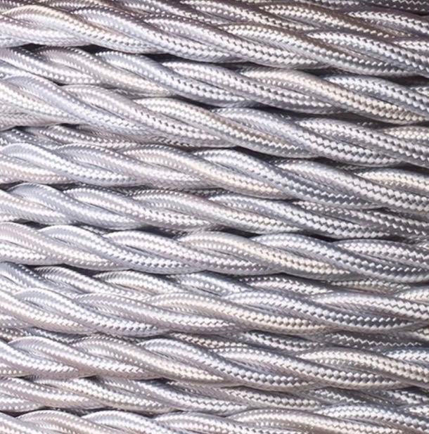 Cable trenzado a metros sección 2 x 1,5 mm2 homologado blanco