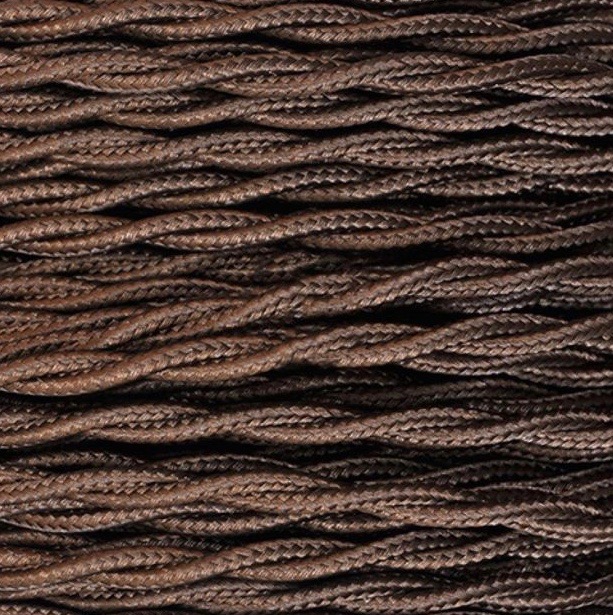 Cable trenzado a metros sección 2 x 2,5 mm2 homologado marrón