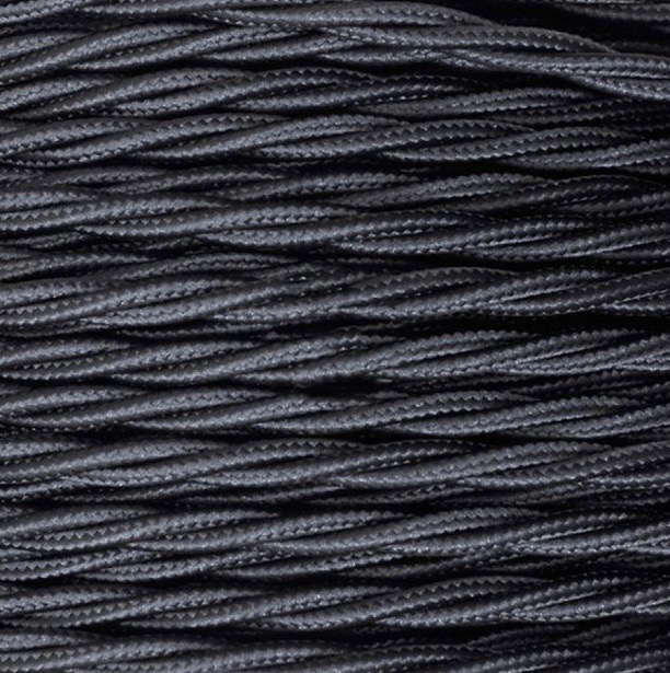 Cable trenzado a metros sección 2 x 1 mm2 homologado negro