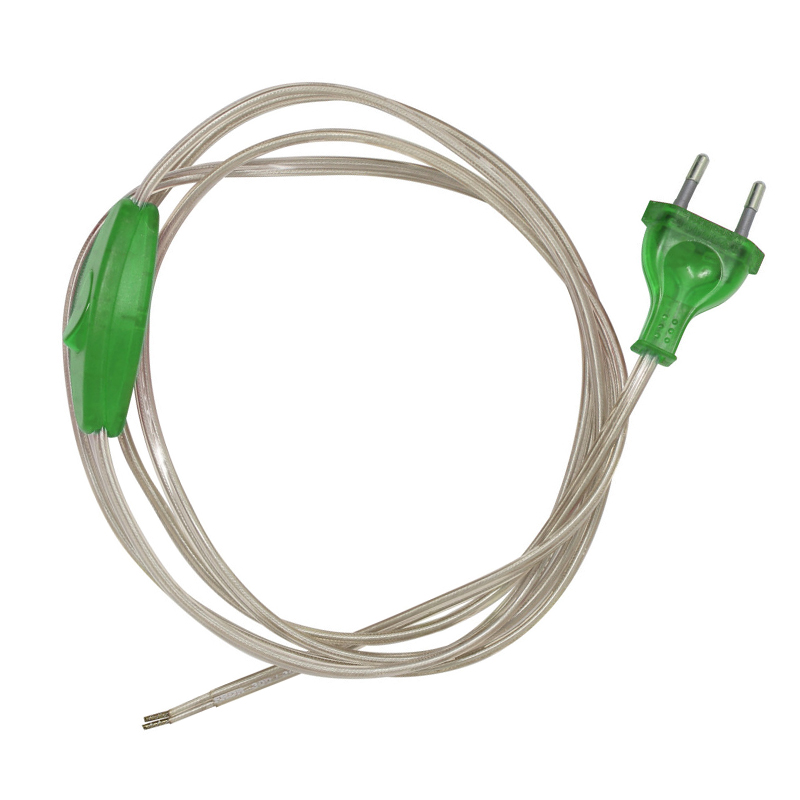 Conexión plástica 150cm interruptor y clavija verdes ref. 299093