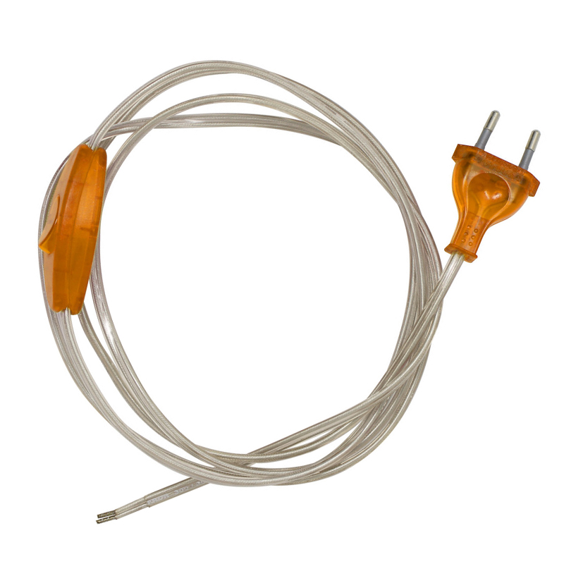 Conexión plástica 170cm interruptor y clavija naranjas ref. 299089