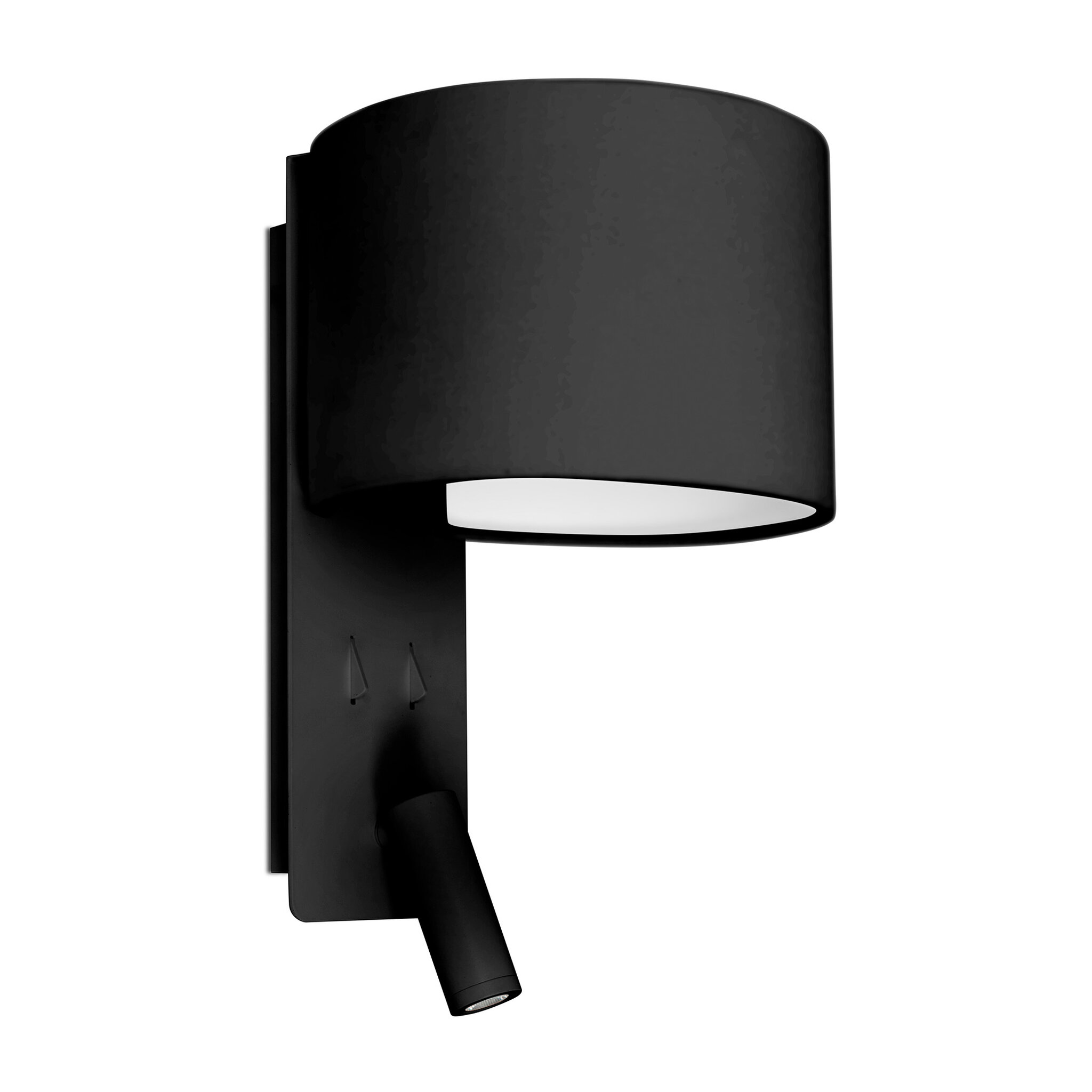 FARO FOLD Lámpara aplique negra con lector LED ref. 64305
