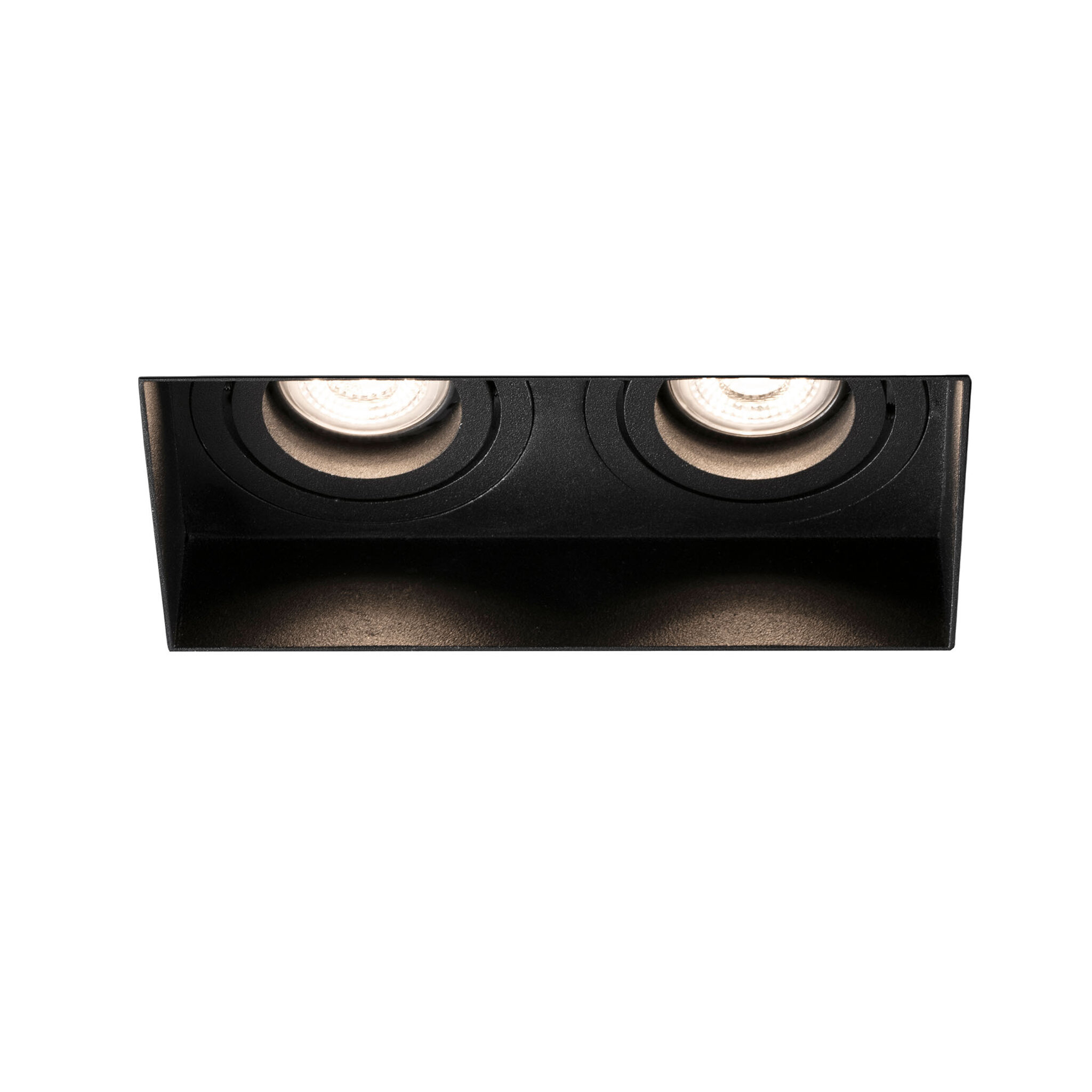 FARO HYDE SQ 2L Lámpara empotrable negro cuadrado orientable sin marco ref. 40123