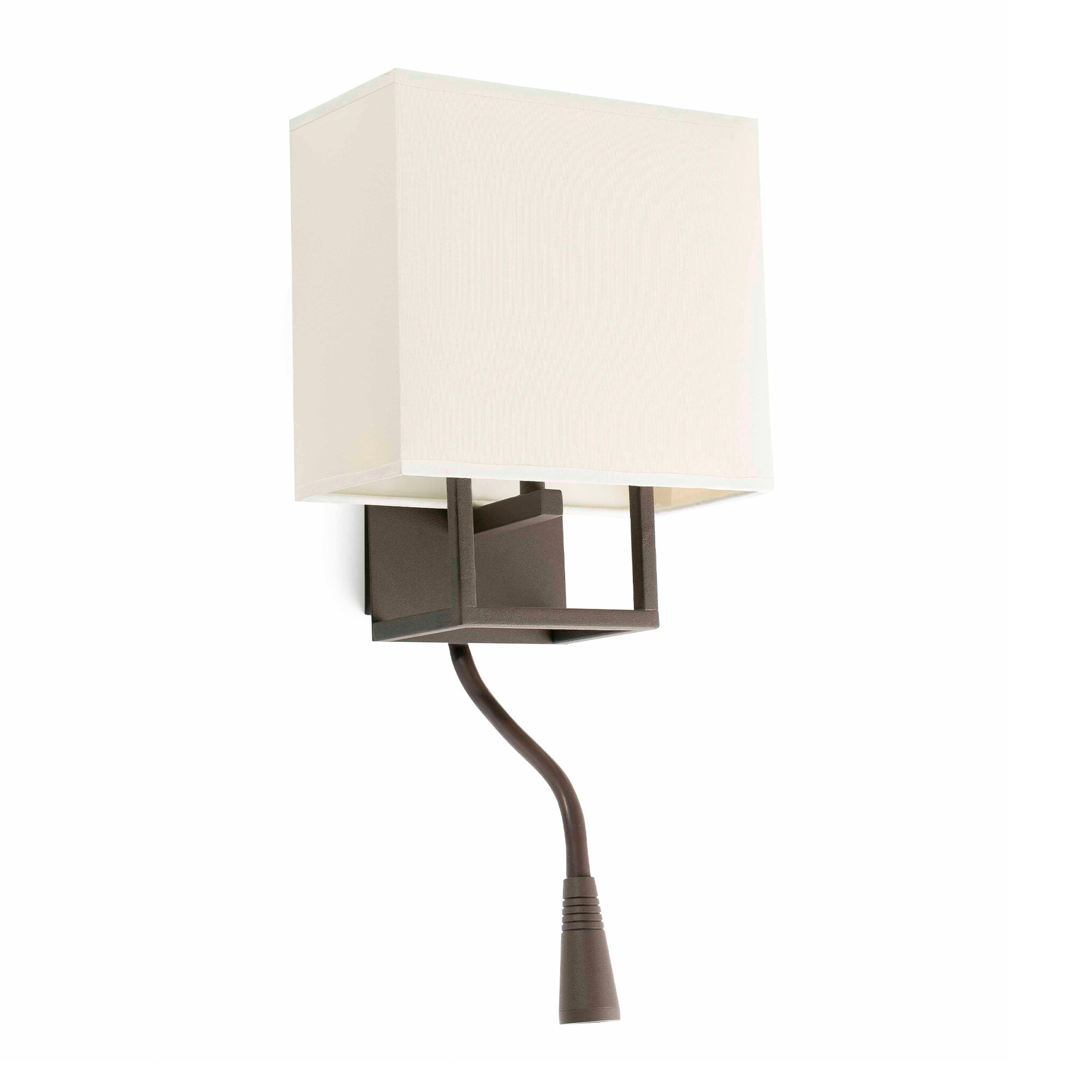 FARO VESPER Lámpara aplique marrón y beige con lector LED ref. 29983