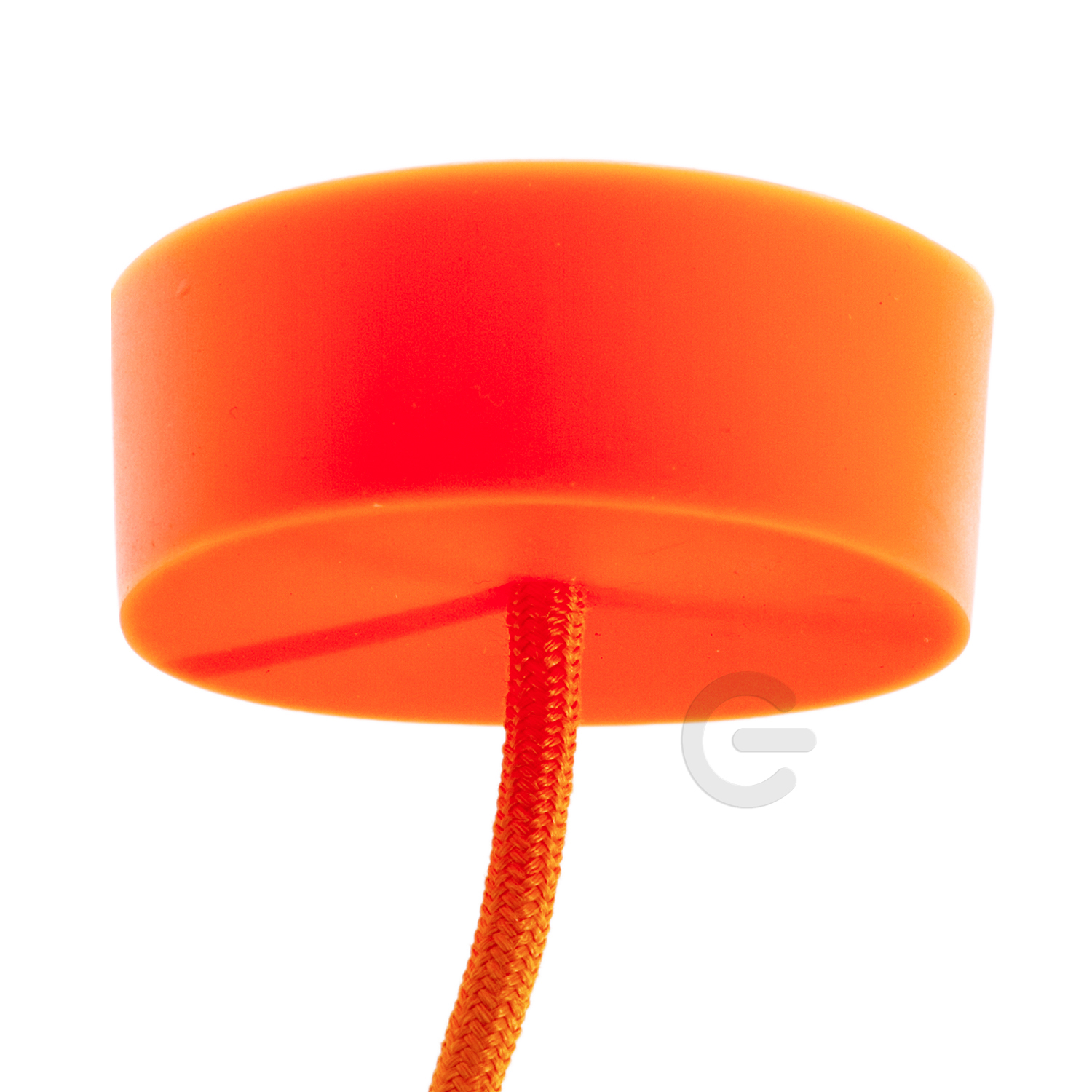 Florón decorativo silicona naranja 80mm diámetro x 32mm alto