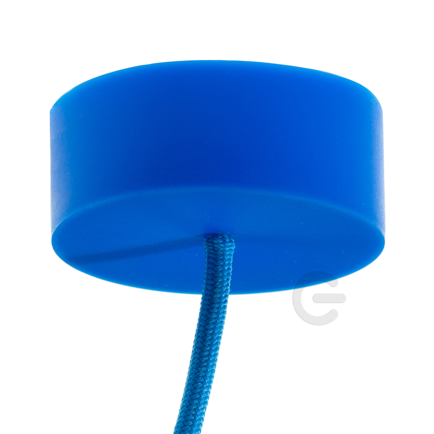 Florón decorativo silicona azul 80mm diámetro x 32mm alto