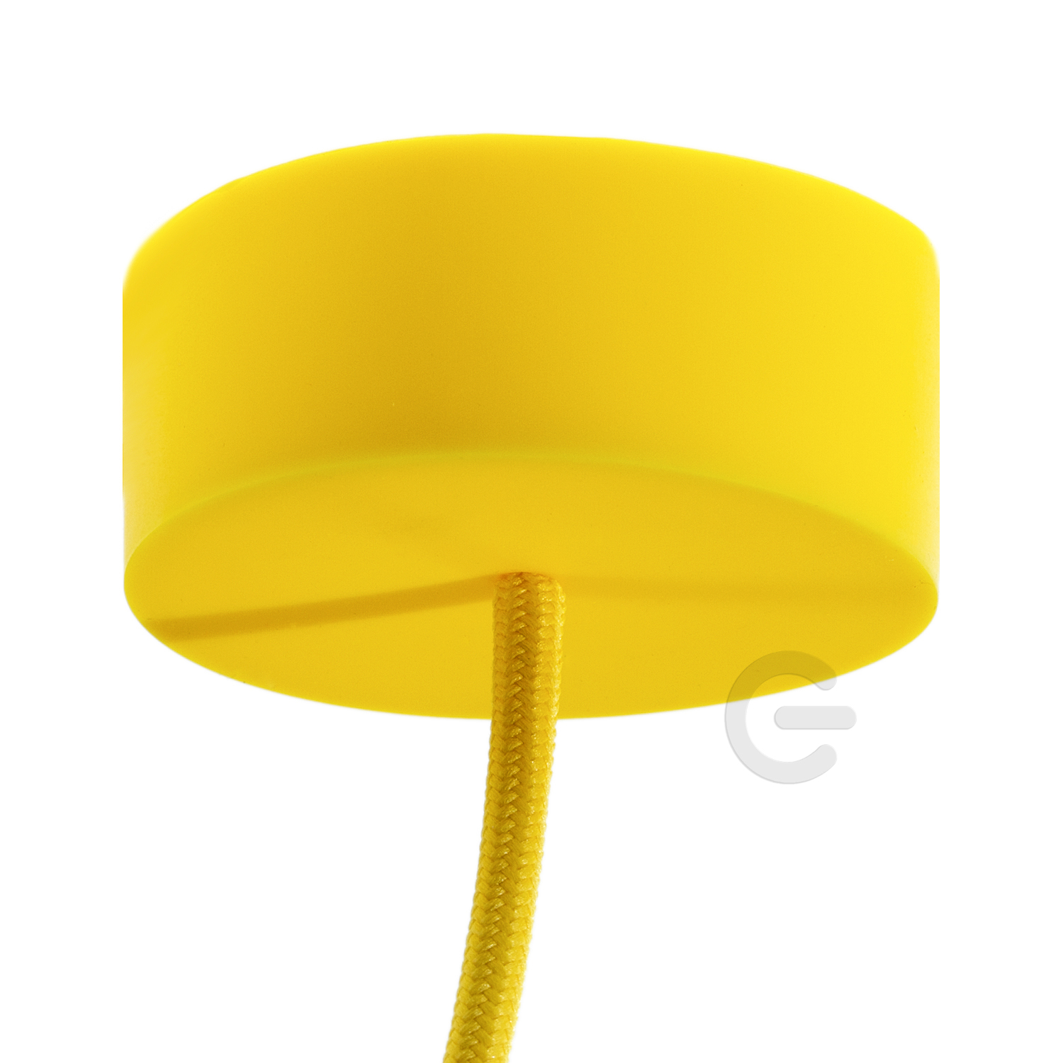 Florón decorativo silicona amarillo 80mm diámetro x 32mm alto