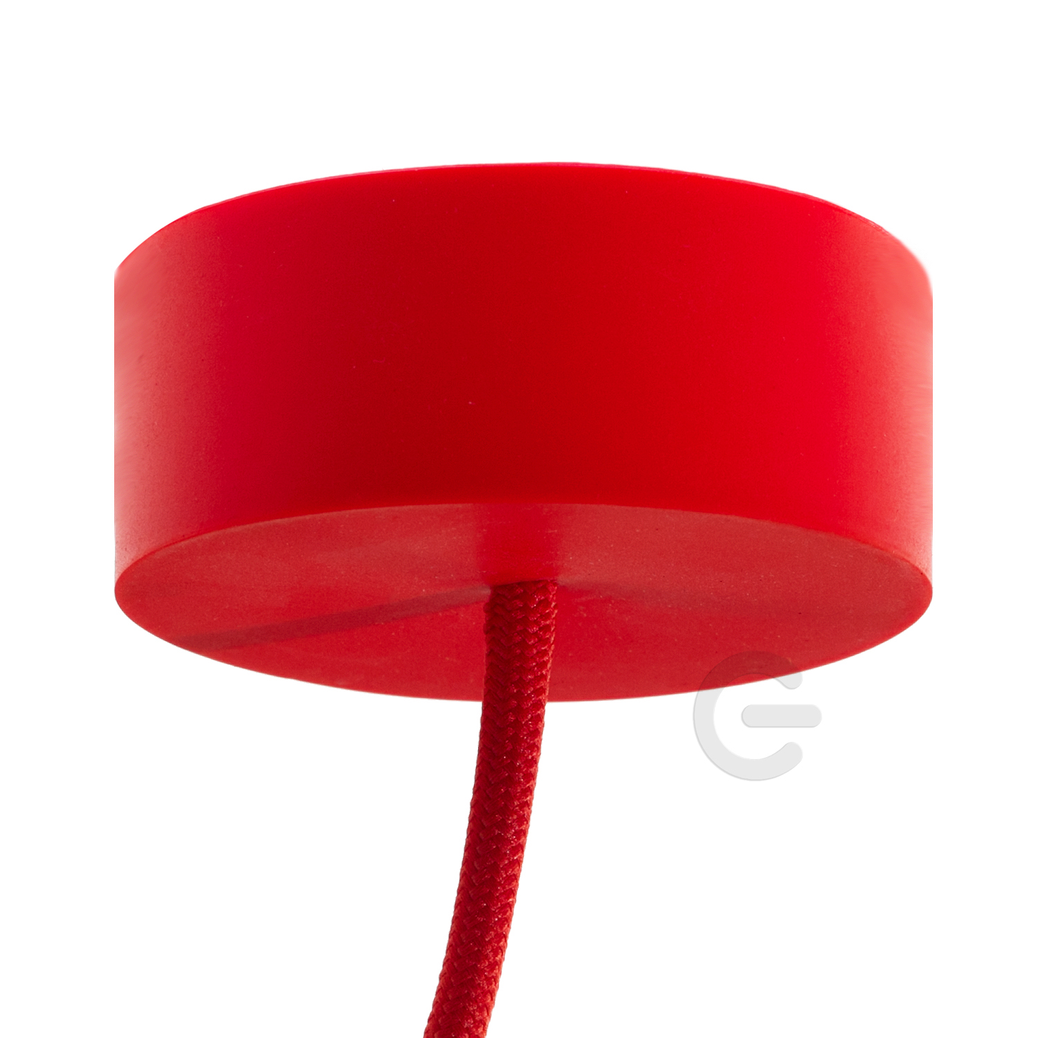 Florón decorativo silicona rojo 80mm diámetro x 32mm alto