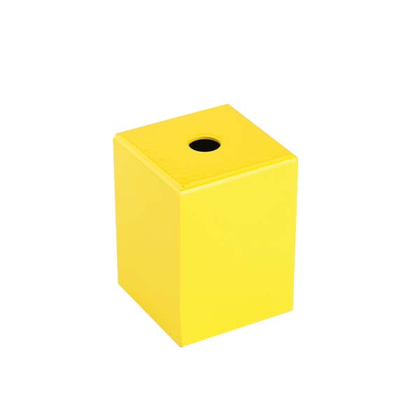 Funda decorativa metálica cuadrada E27 color amarillo ref. 283152