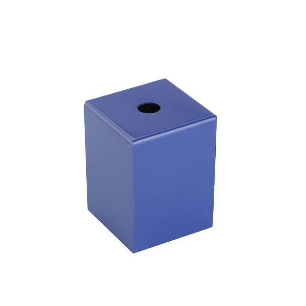 Funda decorativa metálica cuadrada E27 color azul ref. 283151