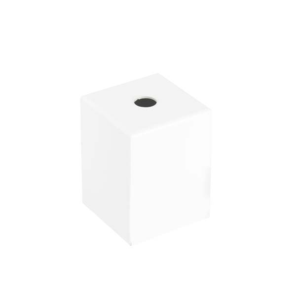 Funda decorativa metálica cuadrada E27 color blanco ref. 283086