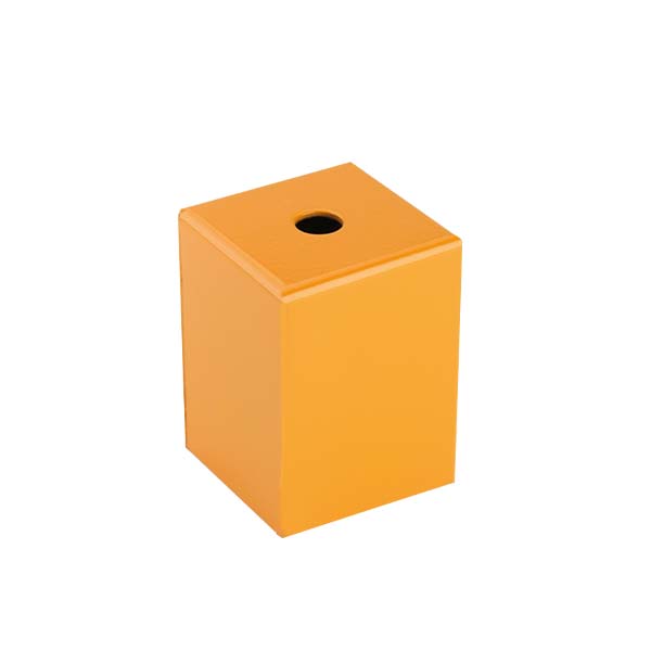 Funda decorativa metálica cuadrada E27 color naranja ref. 283150