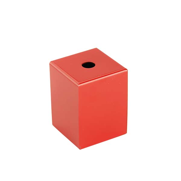 Funda decorativa metálica cuadrada E27 color rojo ref. 283154