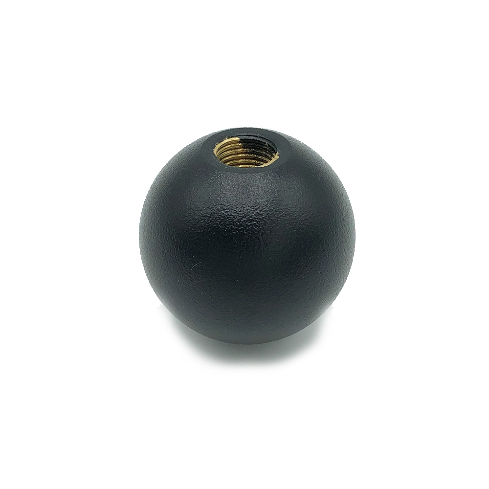 Esfera metal 30mm con una salida color negro y paso 10/100