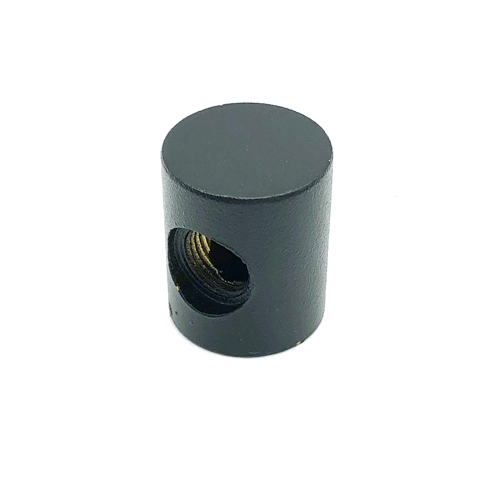 Cilindro de dos salidas rosca 10/100 negro para lámparas