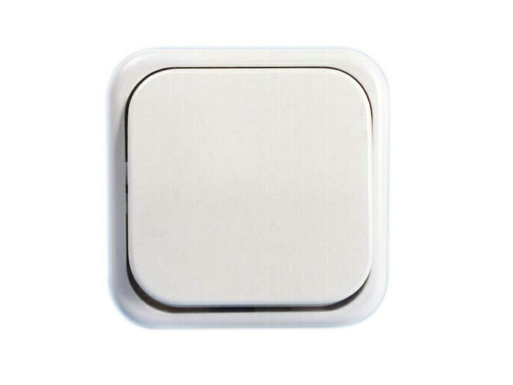 Interruptor conmutador de superficie blanco 80mm x 80mm ref. 282102