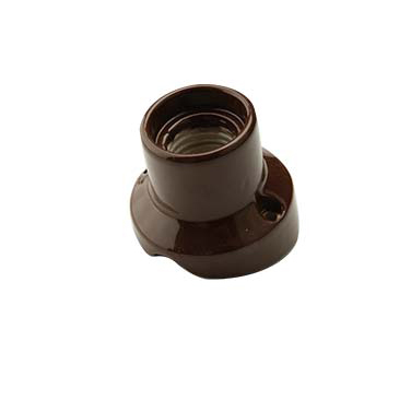 Lámpara porcelana inclinada rosca E27 color marrón ref. 283036