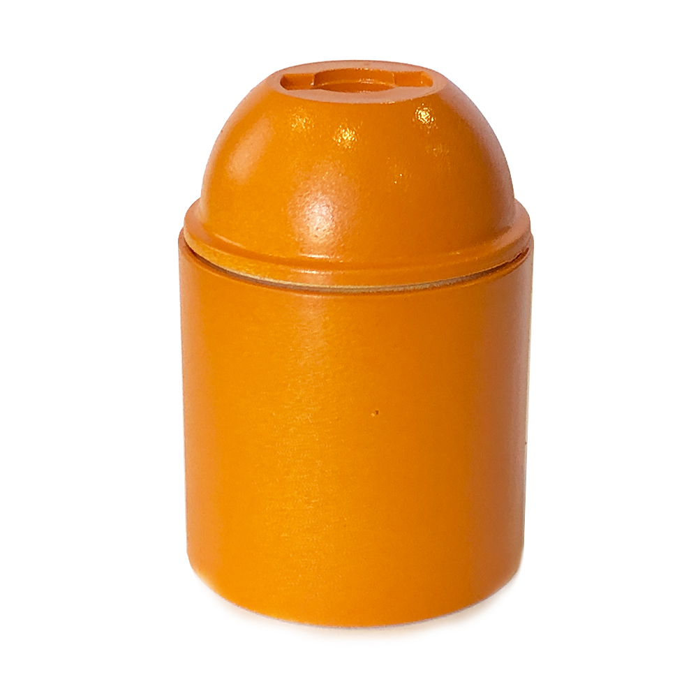 Portalámparas de plástico rosca E27 color naranja ref. 283321