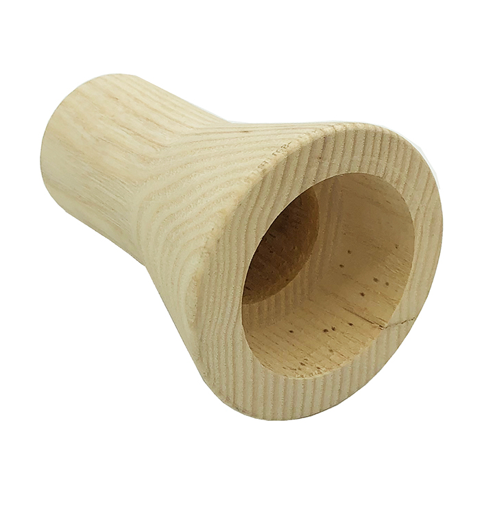Funda de madera forma conica para casquillos GU10 o E14