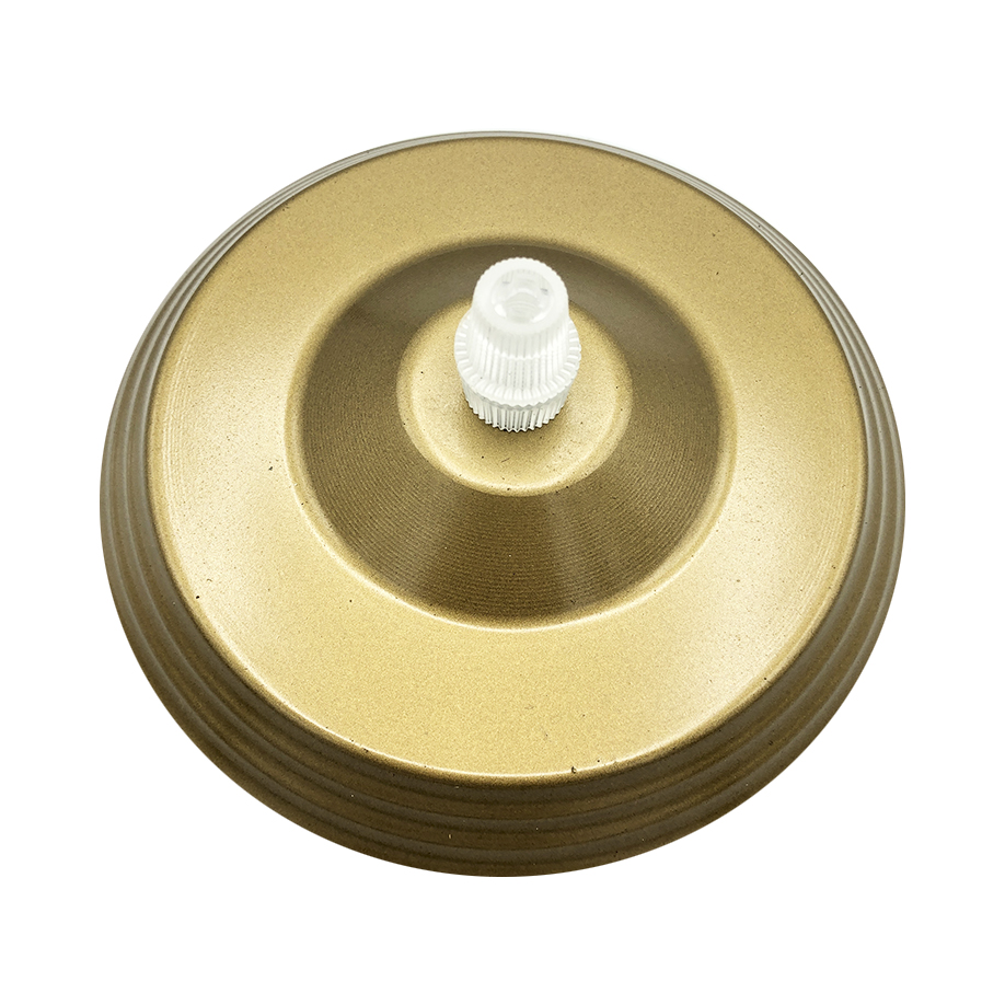 Soporte metal clásico dorado 120mm diámetro una salida ref. 282176